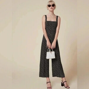 Reformation Spades Square Neck Wide Leg Jumpsuit in Flores Daisy Ditsy Floral